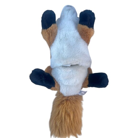 Aurora World Plush Fox Hand Puppet 18” Long With Tail Polyester Fiber tan white - Picture 10 of 15